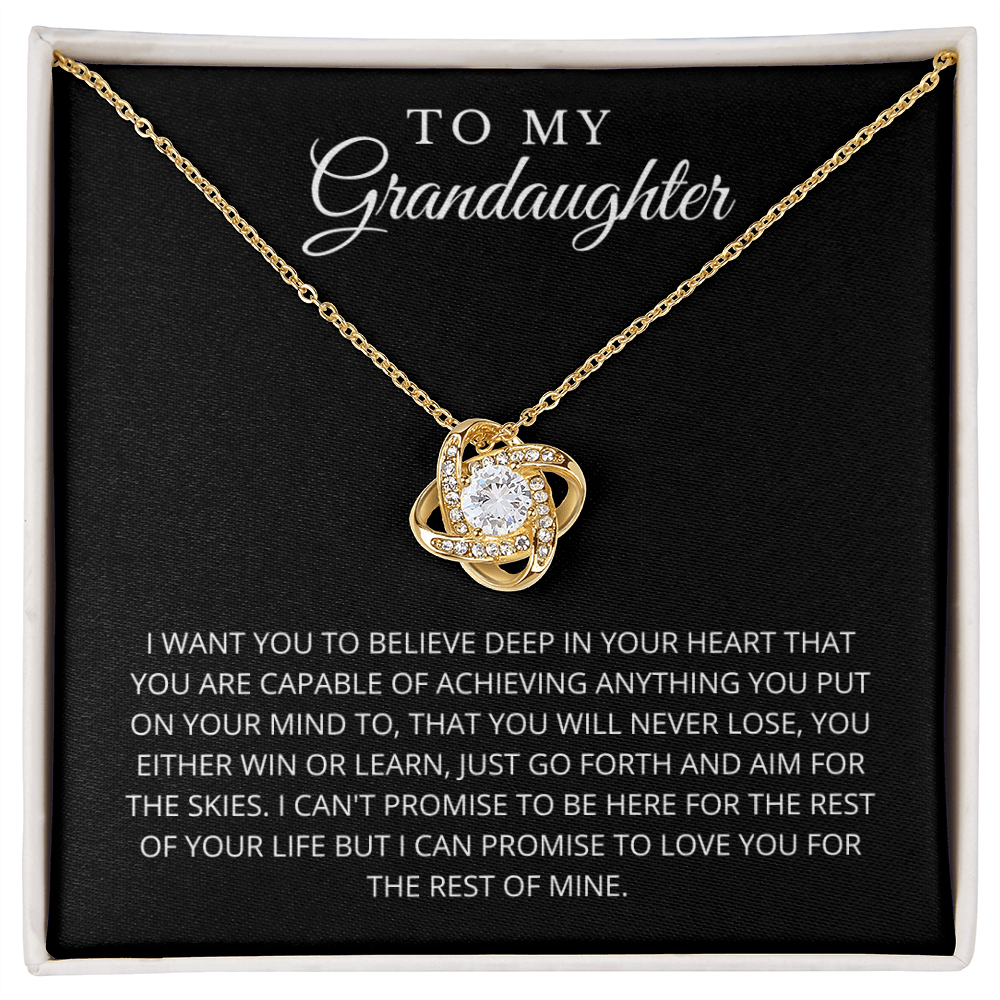 To My Granddaughter | Believe Deep In Your Heart Necklace