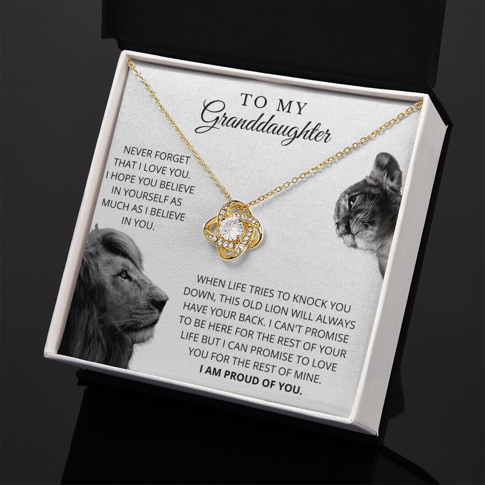 To My Granddaughter | I Love You | Love Knot