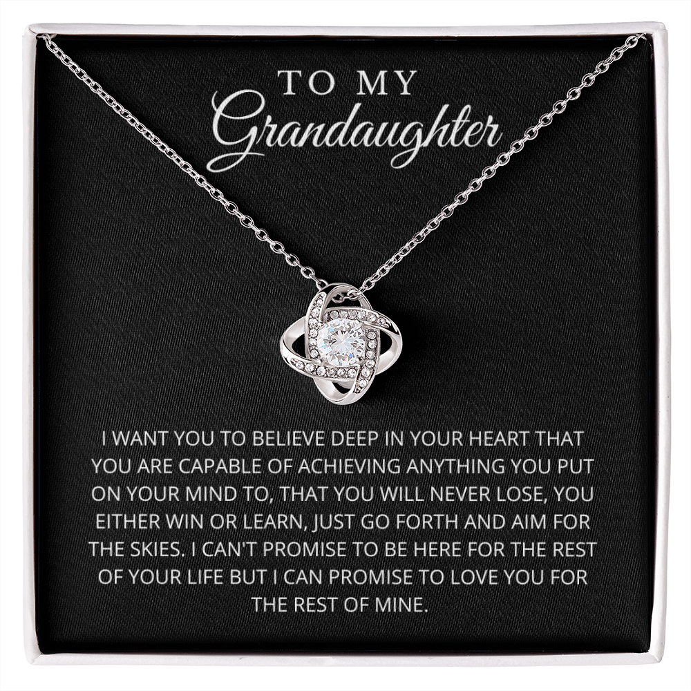 To My Granddaughter | Believe Deep In Your Heart Necklace