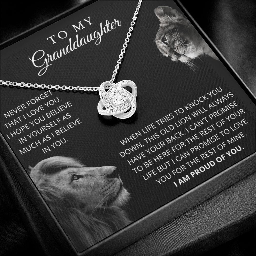 To My Granddaughter | I Love You | Love Knot