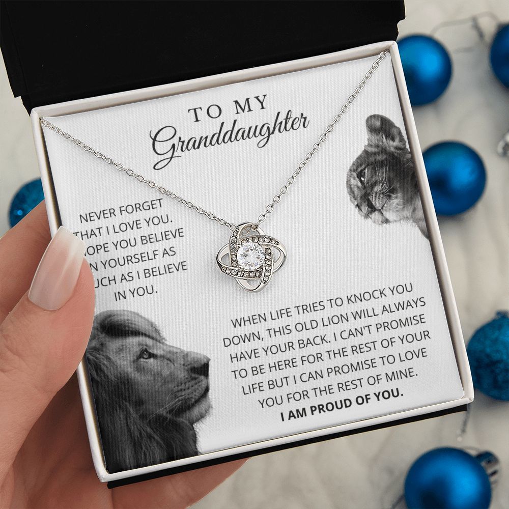 To My Granddaughter | I Love You | Love Knot