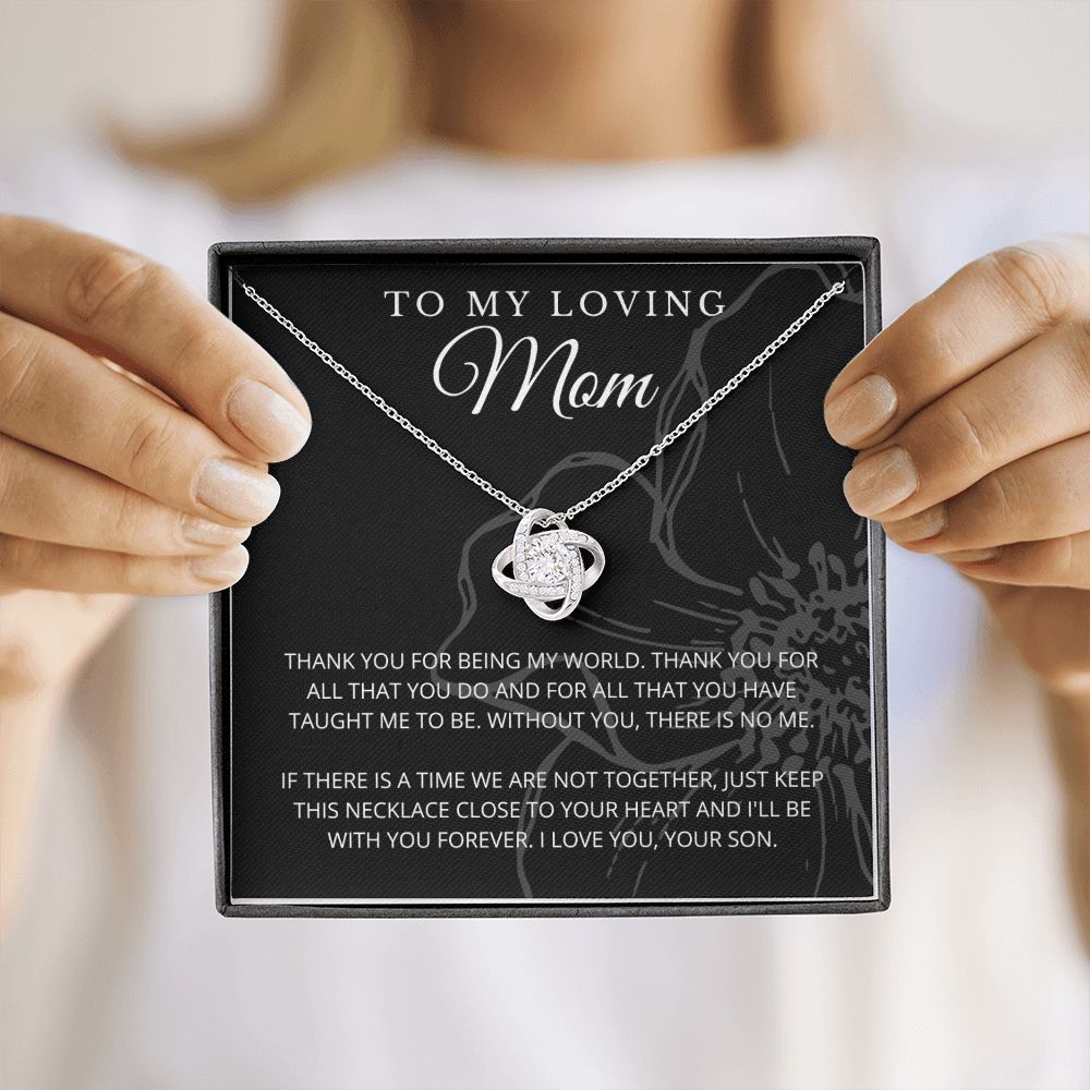 To My Mom | Thank you | Love Knot Necklace