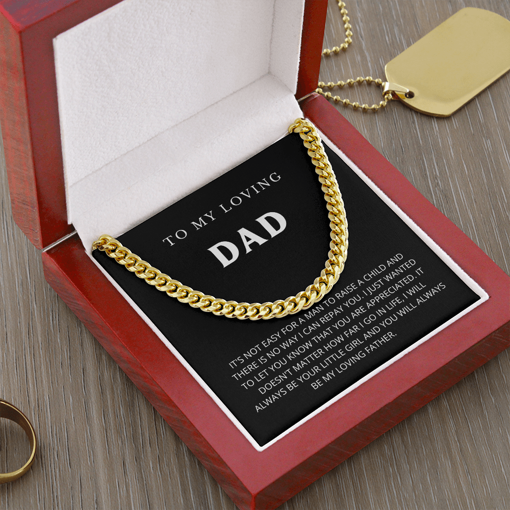 To Dad | Not Easy | Cuban Link Chain