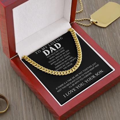 To Dad | By My Side | Cuban Link Chain