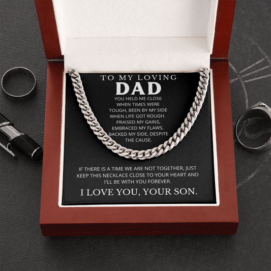 To Dad | By My Side | Cuban Link Chain
