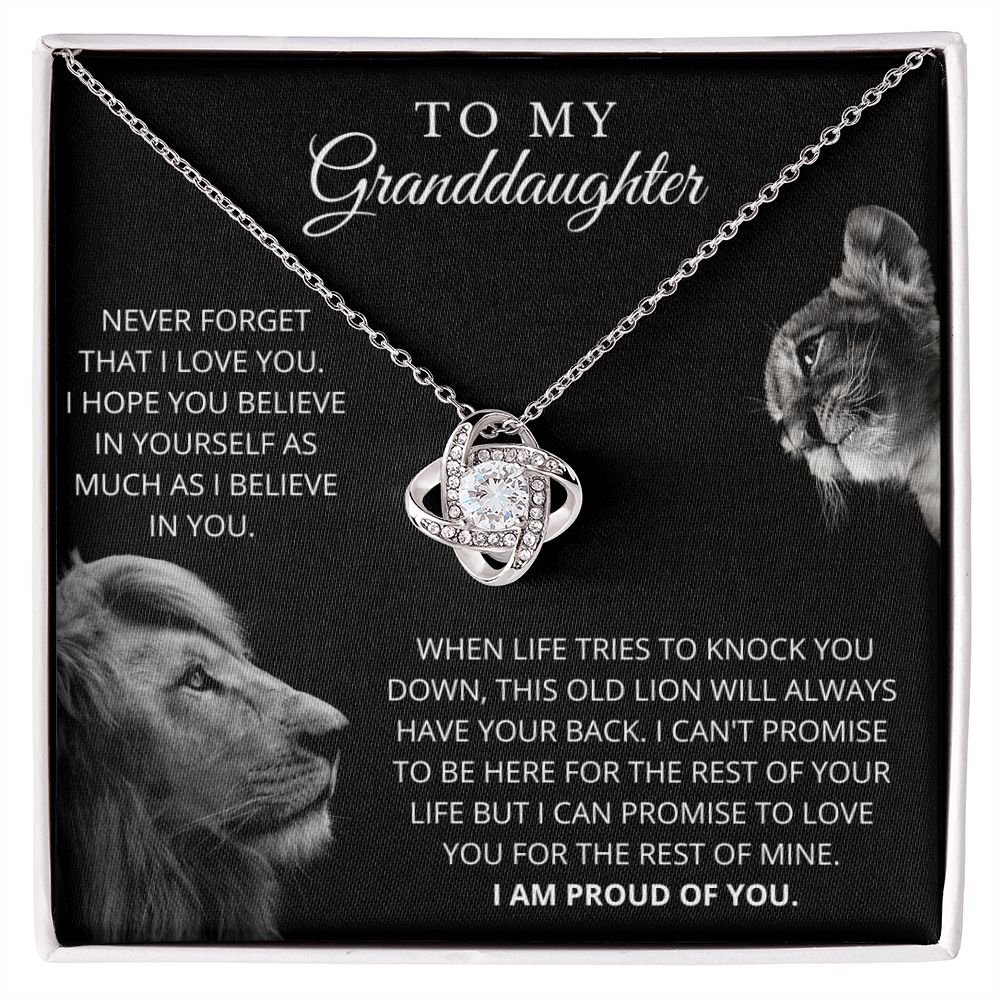 To My Granddaughter | I Love You | Love Knot