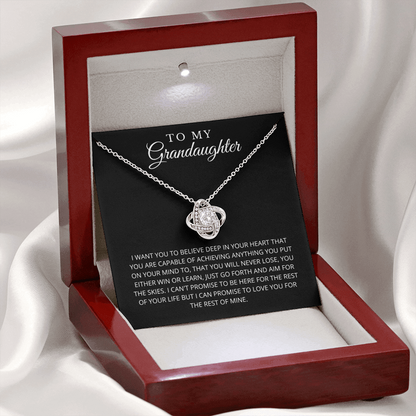 To My Granddaughter | Believe Deep In Your Heart Necklace