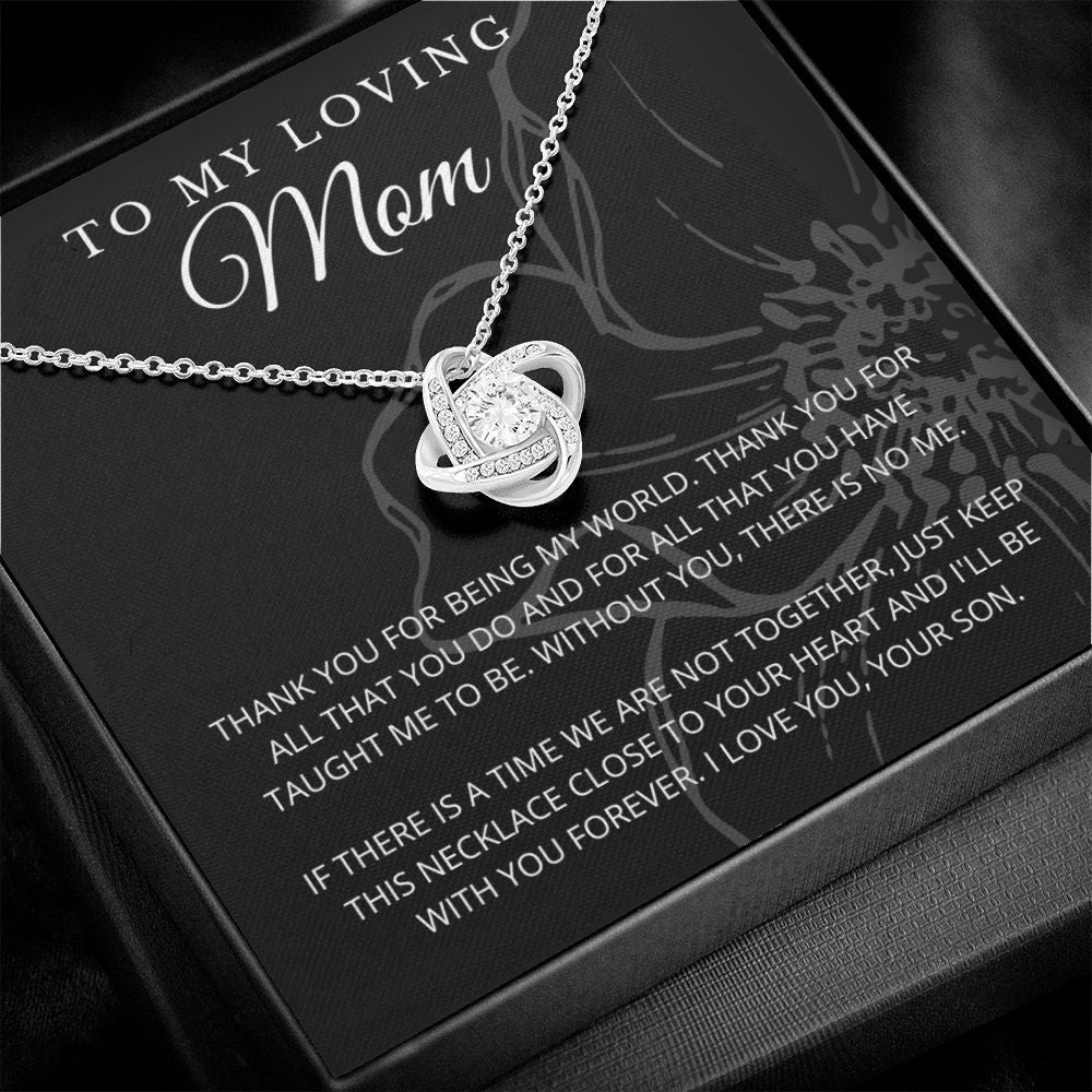 To My Mom | Thank you | Love Knot Necklace