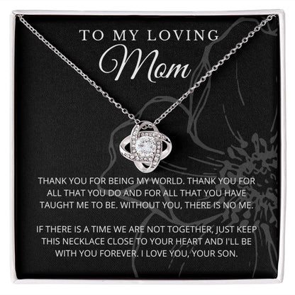 To My Mom | Thank you | Love Knot Necklace