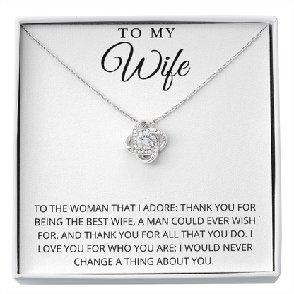To My Wife | Thank You For All That You Do Necklace