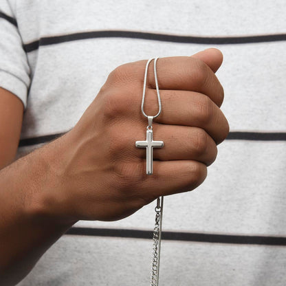 To My Grandson | Never Forget | Cross Necklace