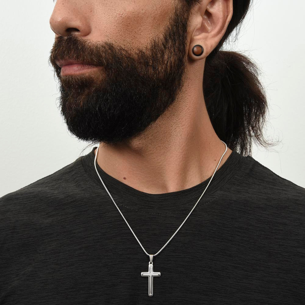 To My Grandson | Never Forget | Cross Necklace