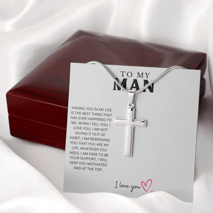 To My Man | Your Motivation | Cross Necklace