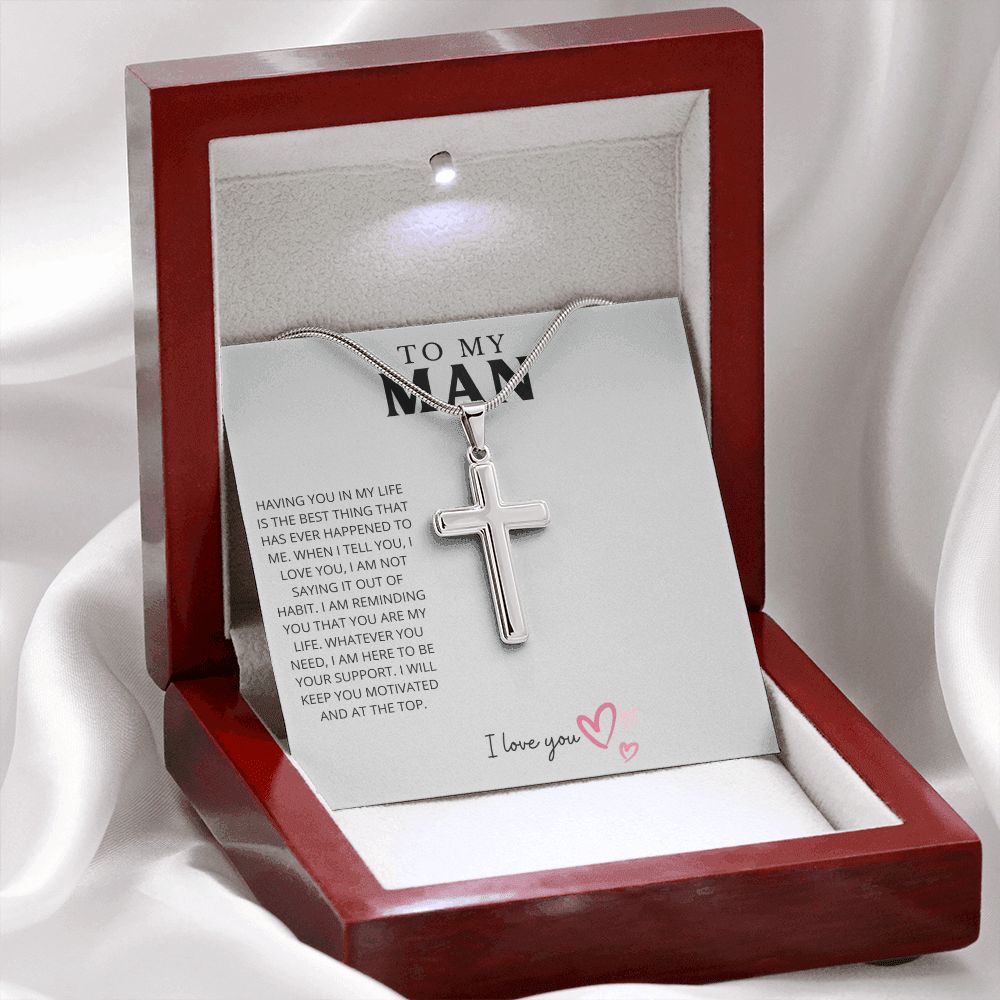 To My Man | Your Motivation | Cross Necklace