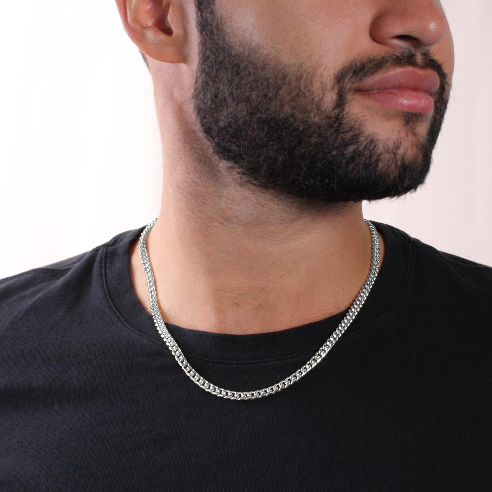 To Dad | Keep This Necklace Close | Cuban Link Chain